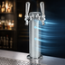 Thumbnail image #3 for Micro Matic Air-Cooled 2-Faucet Countertop Draft Beer Tower, Polished Stainless Steel, 3-Inch Column