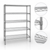 Thumbnail image #3 for Eagle Group Valu-Master 5-Tier Wire Shelving Starter Unit, 60W x 18D x 74H, Pewter Gray Epoxy