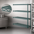 Thumbnail image #3 for Eagle Group Valu-Gard QuadTruss 4-Tier Add-On Wire Shelving Unit, 72W x 24D x 74H, Green Epoxy