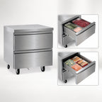 Thumbnail image #3 for Delfield D4532NP 32-Inch One-Section Undercounter Freezer Worktop with 2 Drawers, Stainless Steel, Self-Contained Refrigeration