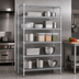 Thumbnail image #3 for 5-Tier Heavy Duty Chrome Wire Shelving Unit, 30 W x 18 D x 84 H