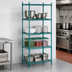 Thumbnail image #3 for Advance Tabco Special Value Series Stationary Wire Shelving Unit, 4 Shelves, 42W x 18D x 74H, Green Epoxy