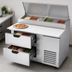Thumbnail image #3 for 46-Inch One-Section Pizza Top Refrigerated Prep Table with 2 Drawers, 12 Cu. Ft.