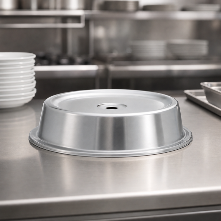 Product image #3 for Vollrath Stainless Steel Satin Finish Round Plate Cover for 11-3/16 to 11-1/4 Inch Plates