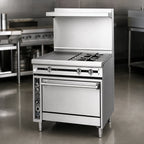 Thumbnail image #3 for Jade Range (Middleby) Titan JTRH-18G-2-36C 36-Inch Commercial Gas Range with 2 Open Burners, 18-Inch Griddle & Convection Oven