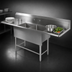 Thumbnail image #3 for John Boos Pro-Bowl 2-Compartment Stainless Steel Sink with Dual 24-Inch Drainboards, 18 x 24 x 12 Inch Bowls