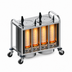 Thumbnail image #3 for Atlas Metal MOPD4H-12 4-Stack Mobile Heated Plate Dispenser for 12 Inch Dishes