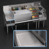 Thumbnail image #4 for Royal Series 60-Inch Underbar Ice Bin/Cocktail Station with 24-Inch Ice Bin, Blender Station, Liquor Display, and 10-Circuit Cold Plate