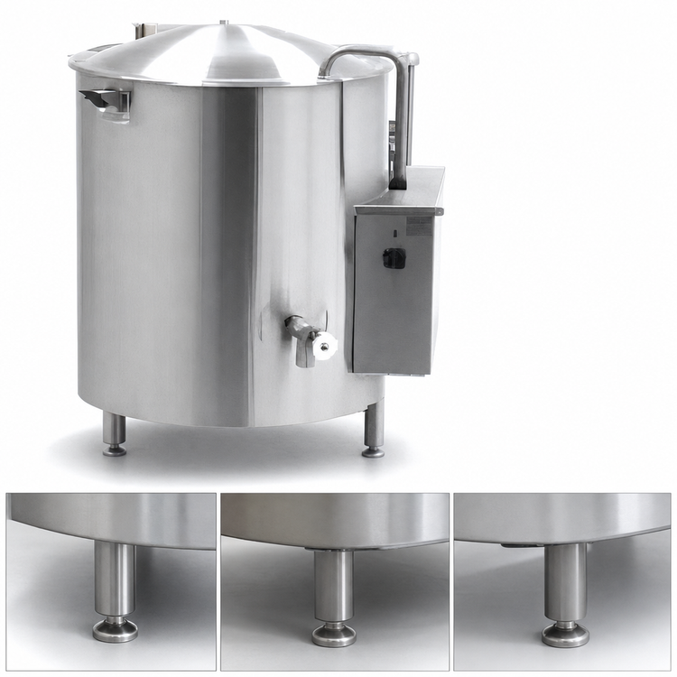 Product image #3 for Legion LEC-40 40-Gallon Insulated Electric Self-Contained Stationary Steam Kettle, 2/3 Jacketed