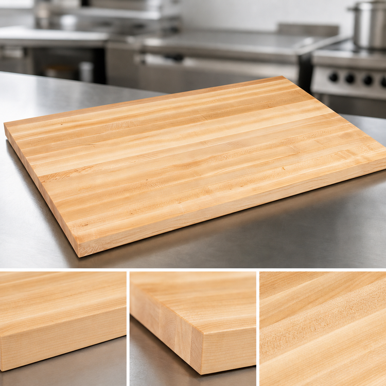 Product image #3 for Boos Block Edge Grain Northern Hard Rock Maple Kitchen Countertop, 132 x 30 x 1-1/2 Inch, Varnique Finish