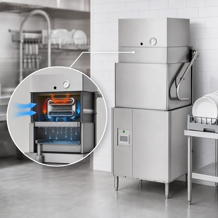 Product image #3 for Champion Genesis DH6000 VHR Ventless Heat Recovery High-Temperature Door-Type Dishwasher with Built-In Booster