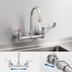 Thumbnail image #3 for T&S Brass B-0351 Wall-Mount Surgical Sink Mixing Faucet with 8-Inch Adjustable Centers and 5-3/4-Inch Gooseneck