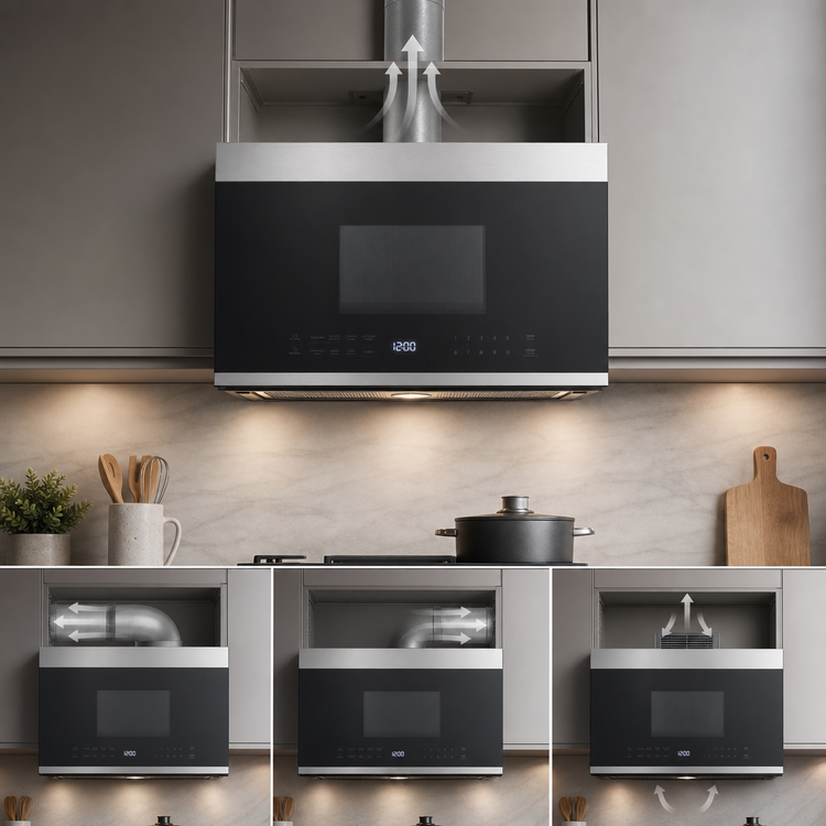 Product image #4 for Summit Commercial 24-Inch Over-the-Range Microwave Oven with Hood Ventilation, 1.34 Cu. Ft., 1000 Watts, Stainless Steel