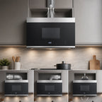 Thumbnail image #4 for Summit Commercial MHOTR24SS Commercial Over-the-Range Microwave Oven with Hood Ventilation, 1.34 Cu. Ft., 1000 Watts, Stainless Steel
