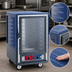 Thumbnail image #3 for Metro C5 3 Series Mobile Half-Height Heated Holding & Proofing Cabinet with Blue Insulation Armour, Clear Polycarbonate Door, and Fixed Wire Slides