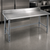 Thumbnail image #3 for Eagle Group Deluxe Series Stainless Steel Work Table with 4-1/2-Inch Backsplash, 120-Inch W x 24-Inch D, Galvanized Tubular Base