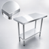 Thumbnail image #3 for Sapphire 48-Inch x 30-Inch x 35-Inch Stainless Steel Flat Top Work Table with Galvanized Undershelf
