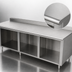 Thumbnail image #3 for 108-Inch x 24-Inch Stainless Steel Work Table with Open Front Cabinet Base