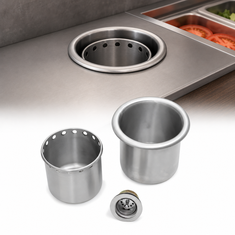Product image #4 for John Boos Drop-In Dipper Well with Stainless Steel Insert and Basket Drain