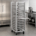 Thumbnail image #3 for Dinex DXPRIA58182616 Roll-In Refrigerator Rack, 16-Pan Capacity, Aluminum, Front and Rear Loading, 3-Inch Centers