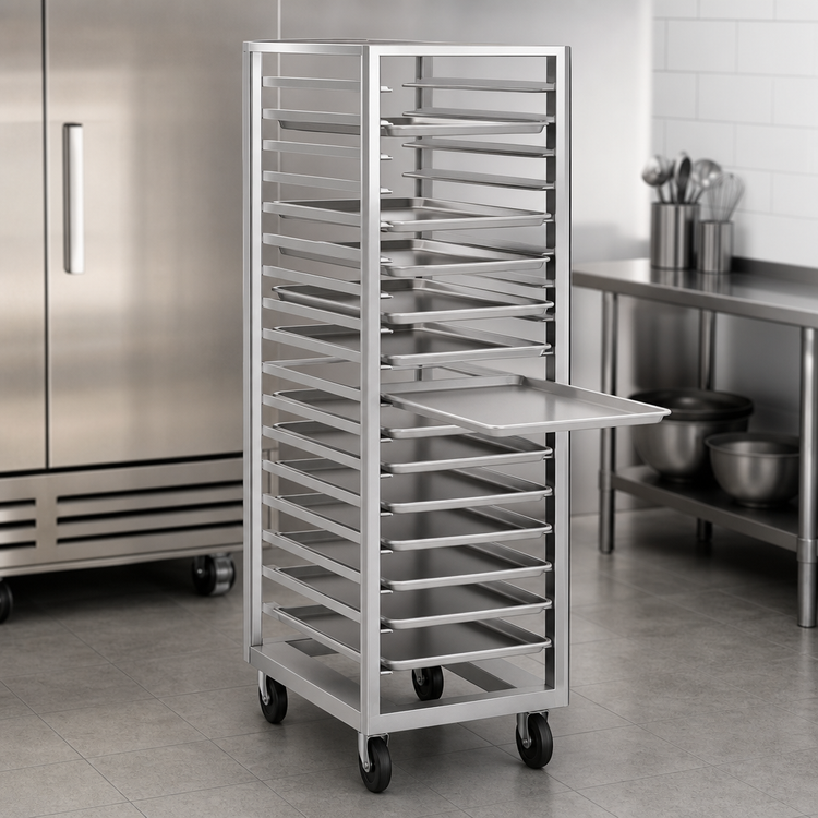 Product image #3 for Dinex Roll-In Refrigerator Rack for 16 Full-Size Sheet Pans