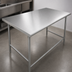 Thumbnail image #3 for Advance Tabco TAG-247 84-Inch x 24-Inch Flat Top Open Base Work Table with 430 Stainless Steel Top and Galvanized Legs