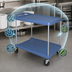 Thumbnail image #3 for Metro myCart Series 2-Shelf Blue Polymer Utility Cart with Open Base and Microban