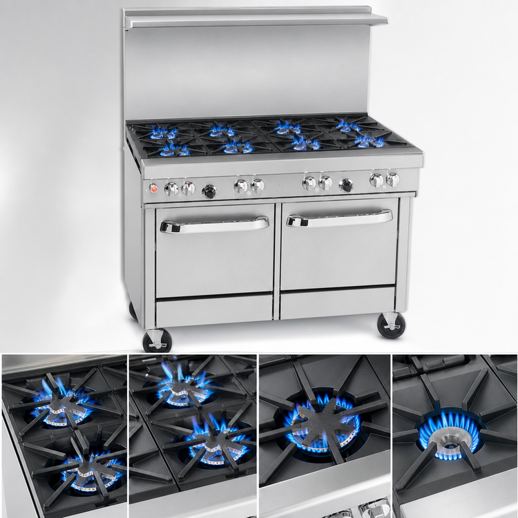 Product image #3 for Southbend Ultimate 48-Inch Gas Restaurant Range with 7 Open Burners, Convection Oven and Cabinet Base