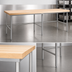 Thumbnail image #3 for John Boos Baker's Table Frame for 96 x 30 Inch Top, Stainless Steel, Without Bin Stops