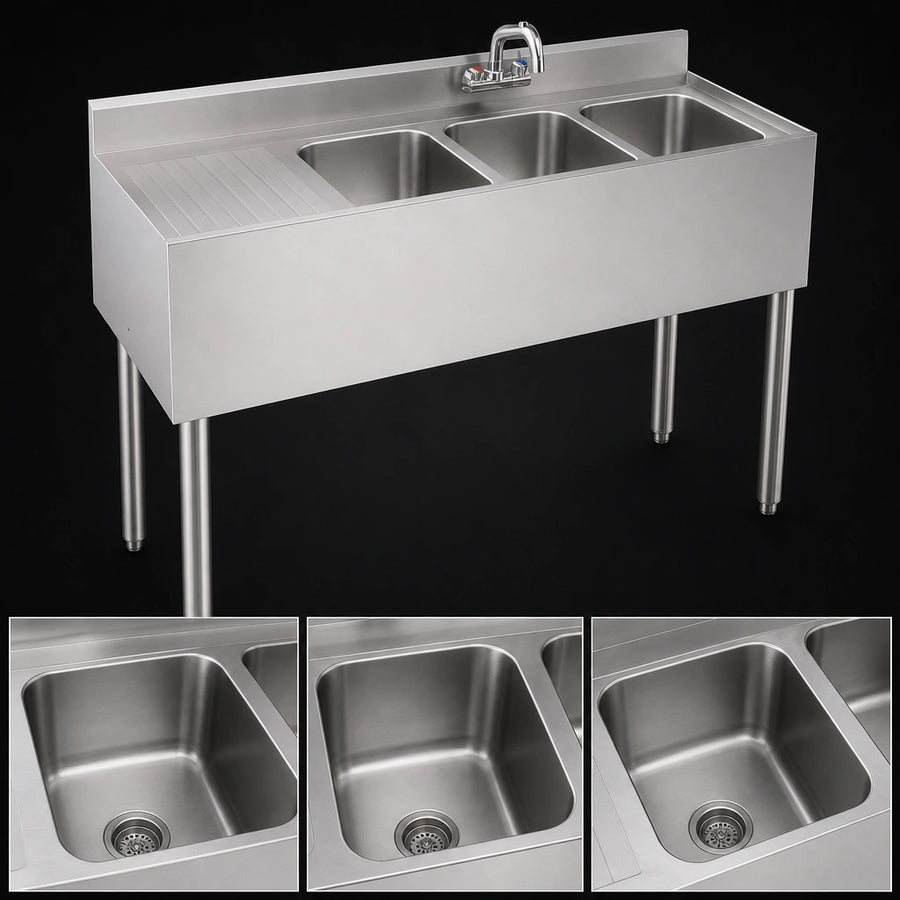 Three Sink Compartments