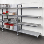 Thumbnail image #3 for Cambro Camshelving® Elements EXA215472VS4480 Polymer Shelving Add-On Unit, 21-Inch Deep x 54-Inch Wide x 72-Inch High, 4-Tier, Vented/Solid, Gray
