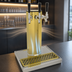 Thumbnail image #3 for Glastender CT-3-PB Countertop Air-Cooled 3-Faucet Column Draft Dispensing Tower, Polished Brass Finish