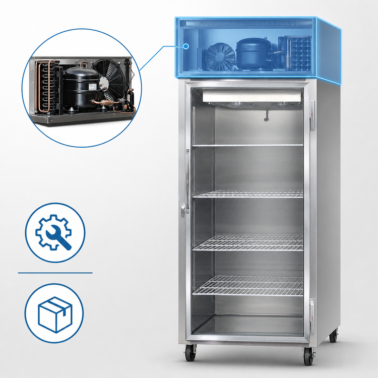 Product image #3 for Continental Refrigerator 1FXSNSSGD One-Section Extra-Wide Display Reach-in Freezer with Shallow Depth