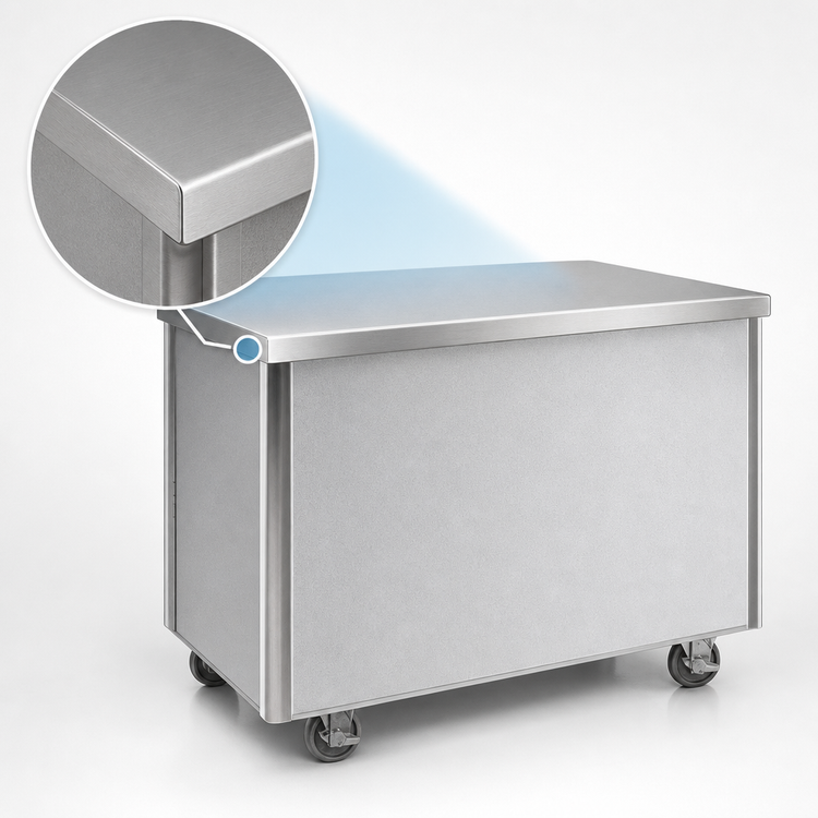 Product image #3 for Randell RAN ST-3 Mobile Modular Utility Station with Enclosed Base, Stainless Steel Top, 36 x 30 x 35-1/2 Inches