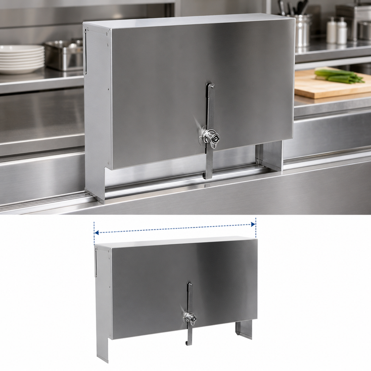 Product image #3 for CHOICE Stainless Steel 47-Inch Single Speed Rail Locking Cover