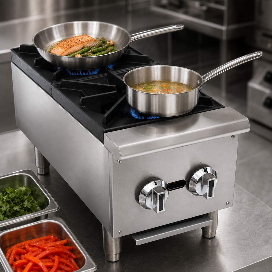 Two Open Burners