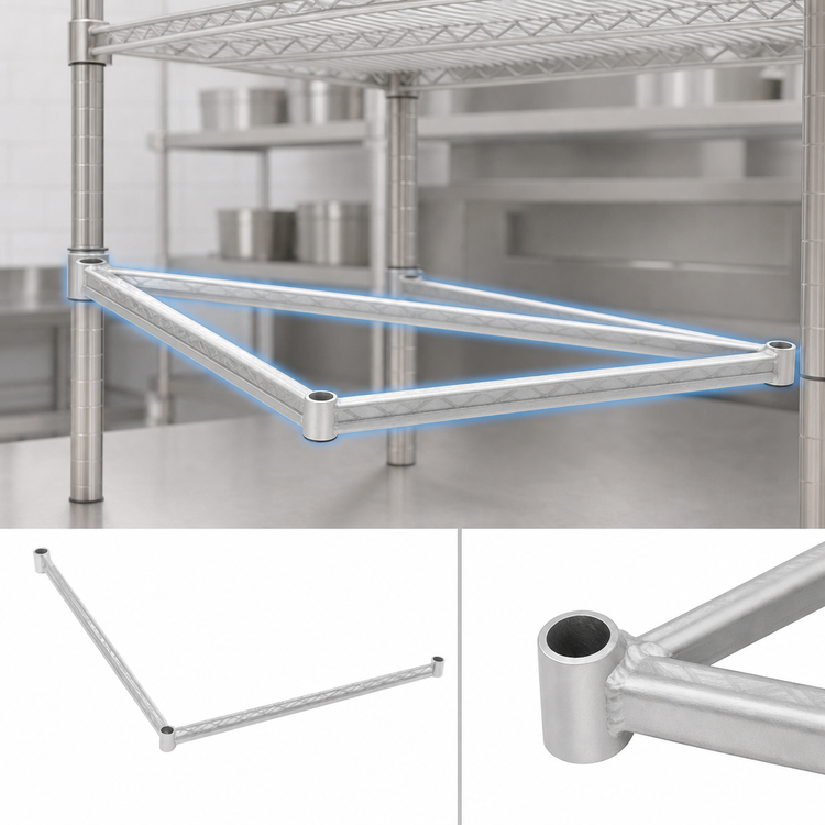 Product image #3 for Eagle Group 3-Sided Double Truss Shelving Frame, 36 Inch W x 21 Inch D, Stainless Steel
