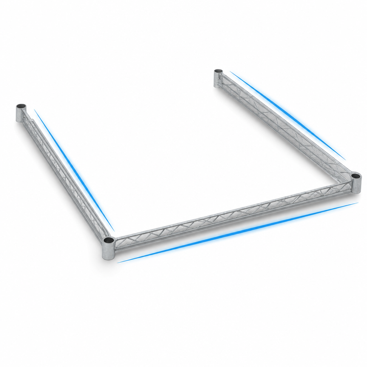 Product image #3 for Eagle Group 3-Sided Double Truss Frame, 48" W x 36" D, Stainless Steel