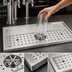 Thumbnail image #3 for Surface-Mount Platform Drip Tray with Glass Rinser, 31-1/2 Inches x 15-3/4 Inches, For 3-5 Faucets