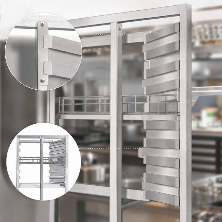 Product image #3 for Cres Cor Rear-Mounted Pan Stop for Commercial Pot Racks