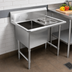 Thumbnail image #3 for John Boos B Series 1-Compartment Stainless Steel Sink with Right Drainboard
