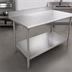Thumbnail image #3 for John Boos Stallion 108-Inch x 30-Inch 16-Gauge 300 Series Stainless Steel Top Work Table with 5-Inch Backsplash and Adjustable Undershelf