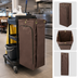 Thumbnail image #3 for 34-Gallon Brown Vinyl Replacement Cart Bag for Janitorial Carts