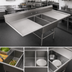 Thumbnail image #3 for John Boos Pro-Bowl 2-Compartment Platter Sink with Left and Right Drainboards, 14-Gauge 300 Series Stainless Steel