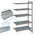 Thumbnail image #3 for Cambro Camshelving Basics Plus 5-Shelf Vented Add-On Polymer Shelving Unit, 30 x 24 x 84 Inches, Brushed Graphite