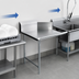 Thumbnail image #3 for BK Resources Heavy Duty Straight Clean Dishtable, Left-to-Right Operation, 48 x 30-7/8 x 46-1/4 Inches, 10-Inch Backsplash