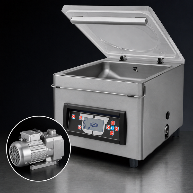Product image #3 for Trento Turbovac Heavy-Duty Countertop Chamber Vacuum Sealer, 16.5-Inch Seal Length, 21 m³ Pump, 10-Program LCD Control