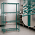 Thumbnail image #3 for Eagle Group Valu-Gard 4-Tier Stationary Wire Shelving Starter Unit with QuadTruss Shelves, 72 x 18 x 63 Inches, Green Epoxy