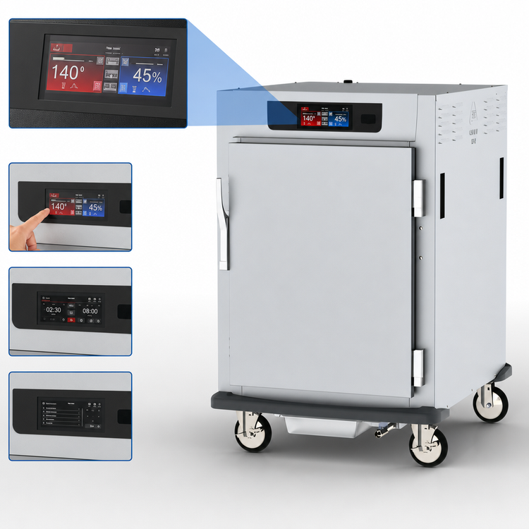 Product image #3 for Metro C5 9 Series 1/2 Height Controlled Humidity Heated Holding and Proofing Cabinet, Mobile, 17 Pan, Stainless Steel, 120V