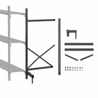 Thumbnail image #3 for Metro SmartLever SM762142-ADD Add-On Cantilevered Shelving Kit, 76-3/8"H, for 42"W x 21"D Shelves, Epoxy-Coated Steel